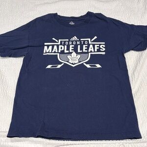 Adidas Dark Blue Adult Toronto Maple Leafs Tee